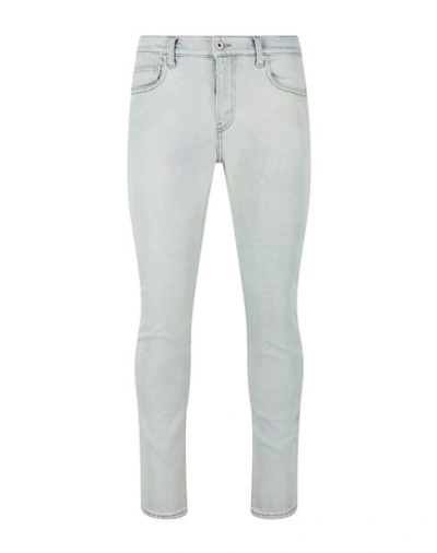 Shop Off-white Skinny Fit Jeans Man Jeans White Size 30 Cotton, Elastane