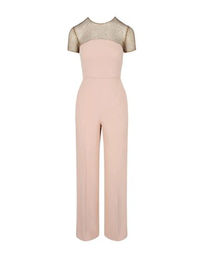 Shop Stella Mccartney Alysha Crystal-embellished Jumpsuit Woman Jumpsuit Pink Size 6-8 Rayon, Acetate, El