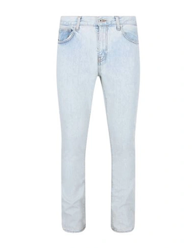 Shop Off-white Diag Pocket Skinny Jeans Man Denim Pants Blue Size 32 Cotton