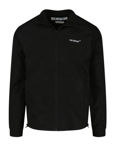 Shop Off-white Diag Outline Tracktop Man Jacket Black Size M Polyester