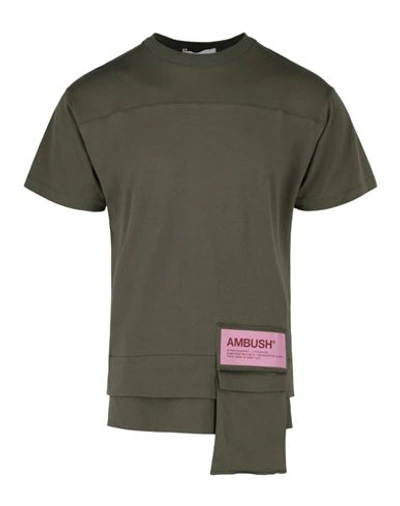 Shop Ambush New Waist Pocket T-shirt Man T-shirt Green Size S Cotton