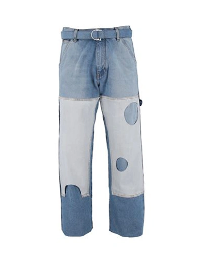 Shop Off-white Meteor Denim Carpenter Pants Man Pants Blue Size 32 Cotton