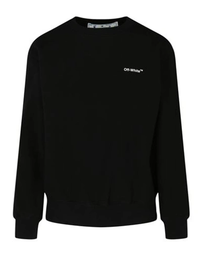 Shop Off-white Diag Regular Crewneck Woman Sweatshirt Black Size S Cotton