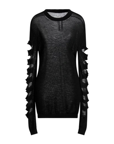 Shop Rick Owens Man Sweater Black Size L Virgin Wool, Cotton