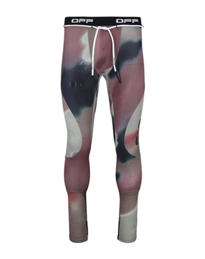 Shop Off-white Camouflage Performance Leggings Man Pants Multicolored Size Xl Polyester, Elastane In Fantasy