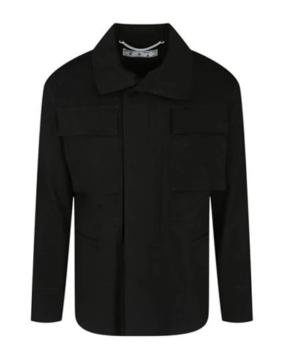 Shop Off-white Arrow Field Jacket Man Jacket Black Size M Cotton