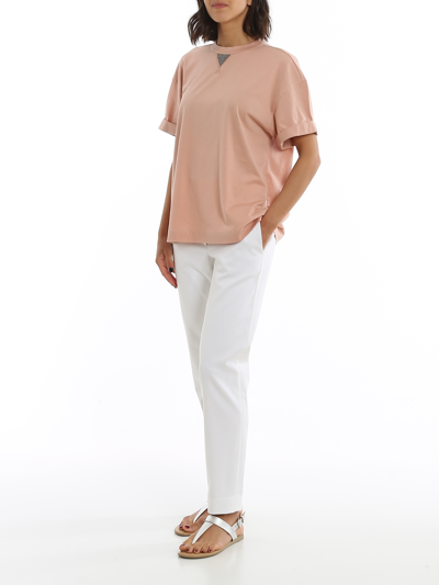 Brunello Cucinelli Stretch-cotton Twill Tailored Trousers In White