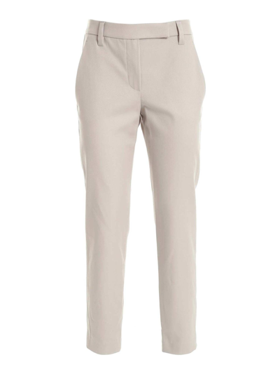 Shop Brunello Cucinelli Cropped Pants In Beige