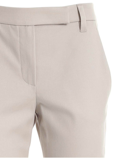 Shop Brunello Cucinelli Cropped Pants In Beige