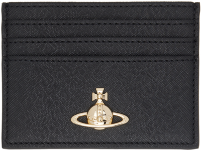Shop Vivienne Westwood Black Hardware Card Holder In N401 Black