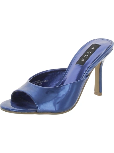 Shop Aqua Aq Lucid Womens Open Toe Pumps Heels In Blue