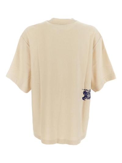 Shop Burberry Cotton T-shirt In Ivory