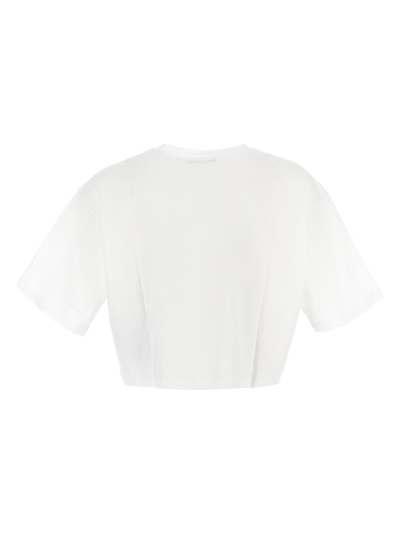 Shop Balmain Cropped T-shirt In White