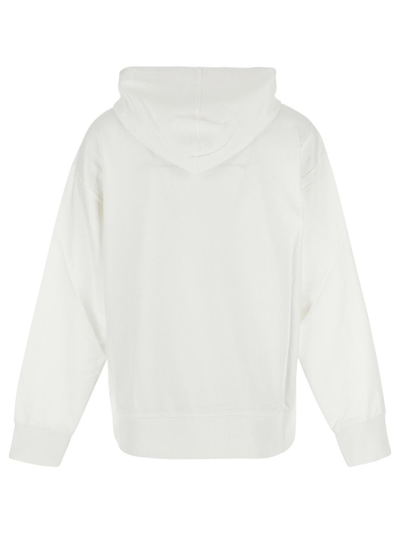 Shop Moncler Cotton Sweatshirt In White