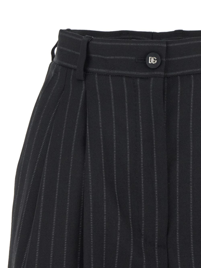 Shop Dolce & Gabbana Wool Trousers In Black