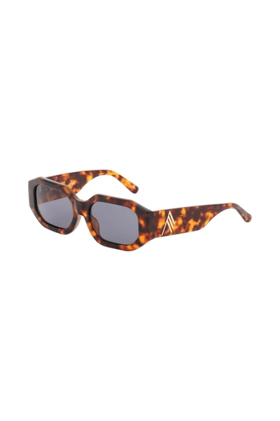 Shop Attico 'blake' Tortoiseshell Sunglasses