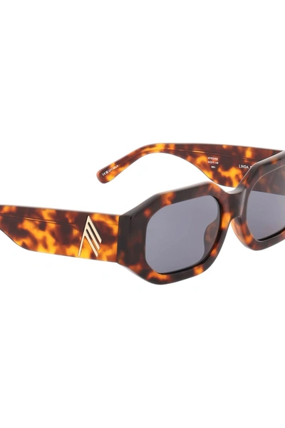 Shop Attico 'blake' Tortoiseshell Sunglasses