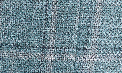 Shop Emporio Armani Textured Windowpane Plaid Sport Coat In Teal