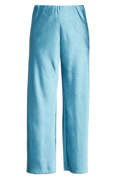 Shop Vince Satin Bias Cut Pants In Deep Lagoon