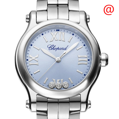 Shop Chopard Happy Sport Quartz Blue Dial Ladies Watch 278590-3010
