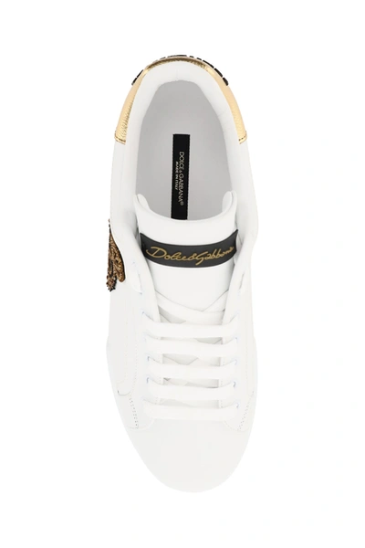 Shop Dolce & Gabbana Portofino Sneakers With Logo Patch