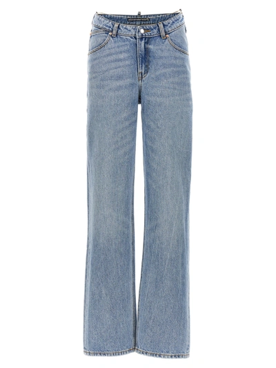 Shop Alexander Wang V Front Jeans Blue
