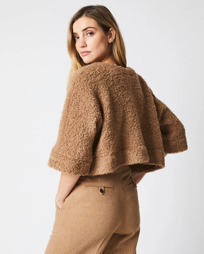 Shop Reid L/s Crop Knit In Camel