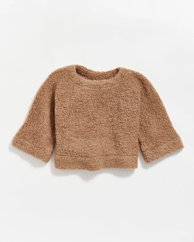 Shop Reid L/s Crop Knit In Camel