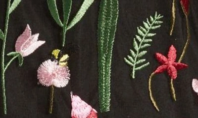 Shop Sam Edelman Embroidered Sleeveless Sheath Dress In Black Multi