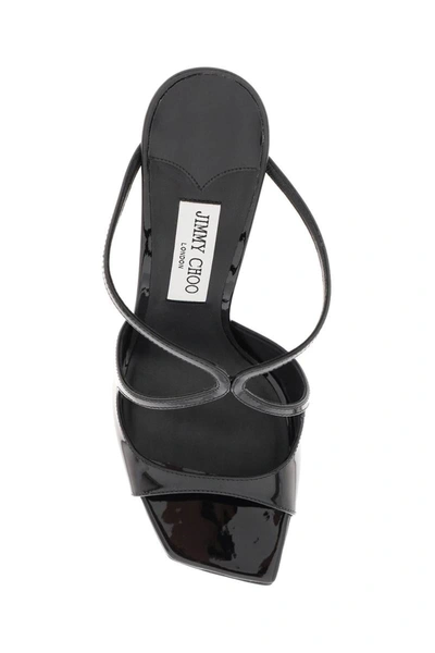 Jimmy Choo Azia95 Sandals With Squared Open Toe And Ankle Strap In Black