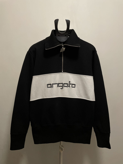 Pre-owned Axel Arigato Mika Half Zip Sweatshirt Medium In Black