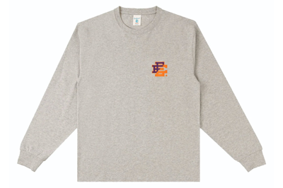 Pre-owned Eric Emanuel Ee Long Sleeve T-shirt Gray/purple/orange