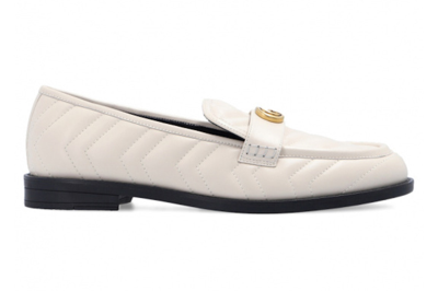 Pre-owned Gucci Marmont Matelassé Loafer White (women's)