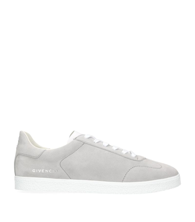 Shop Givenchy Suede Town Low-top Sneakers In Grey