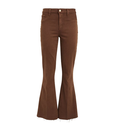 Shop L Agence Flared Sera Jeans In Brown