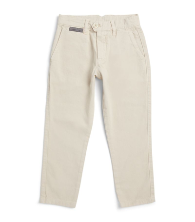 Shop Eleventy Tailored Trousers (4-16 Years) In Neutral