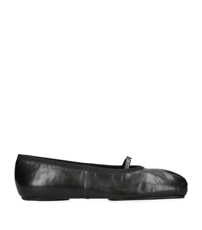Shop Givenchy Leather Ballet Flats In Black