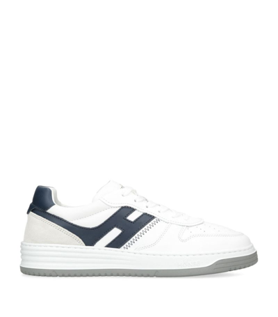 Shop Hogan Leather Allacciato Sneakers In White
