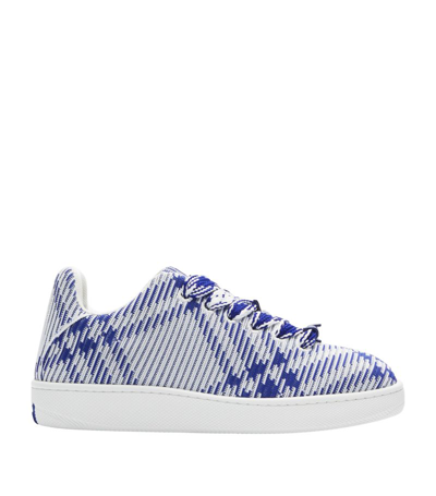 Shop Burberry Check Print Bubble Sneakers In Blue