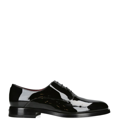 Shop Valentino Leather Vlogo Derby Shoes In Black