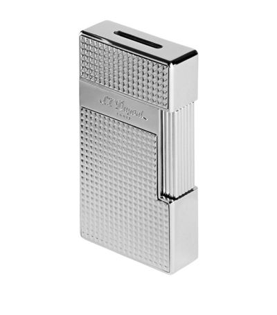 Shop St Dupont Diamond-point Biggy Lighter In Silver
