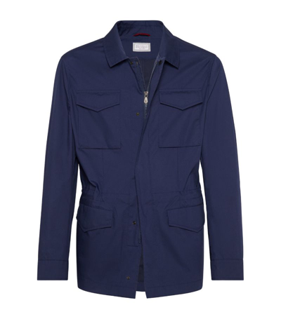 Shop Brunello Cucinelli Water-resistant Jacket In Blue