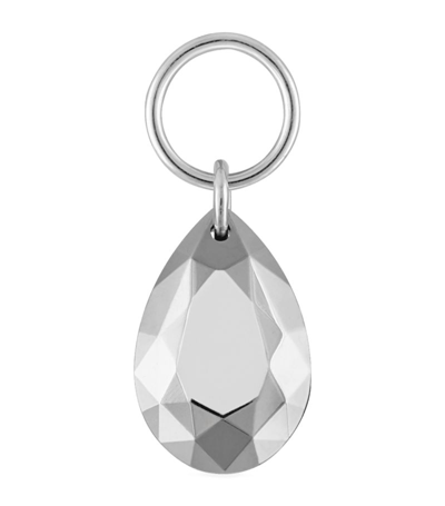 Shop Maria Tash Faceted Pear Single Charm (6.5mm) In White