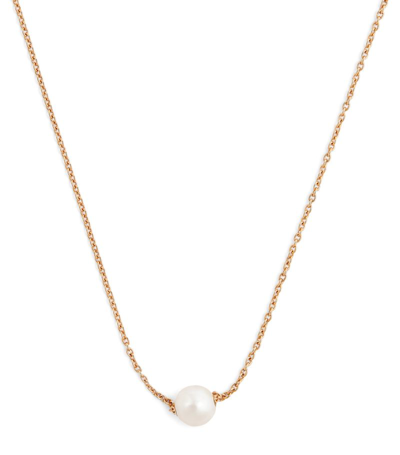 Shop Sophie Bille Brahe Yellow Gold And Pearl Stella Necklace