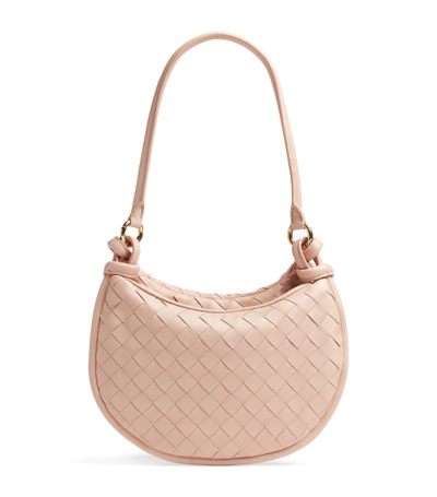 Shop Bottega Veneta Small Leather Gemelli Shoulder Bag In Pink