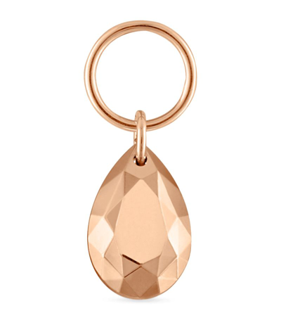 Shop Maria Tash Faceted Pear Charm (6.5mm) In Rose Gold