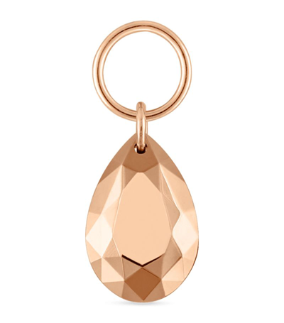 Shop Maria Tash Faceted Pear Charm (5.5mm) In Rose Gold
