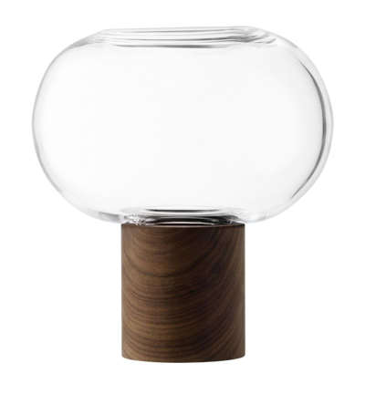 Shop Lsa International Glass-walnut Oblate Vase (21.5cm) In Multi