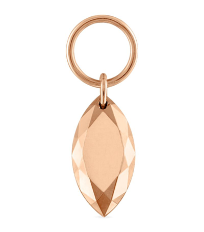 Shop Maria Tash Faceted Gold Marquise Charm (6.5mm) In Rose Gold