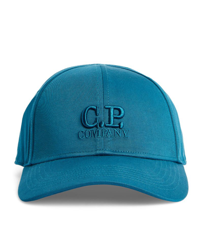 Shop C.p. Company Logo Baseball Cap In Blue